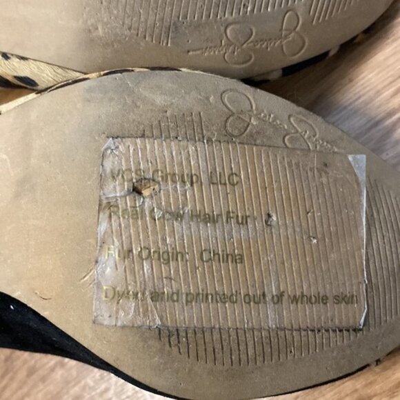 SOLD JESSICA Simpson Women’s Black Leopard Print Peep Toe Heels (Size 8B/38) - Picture 12 of 16